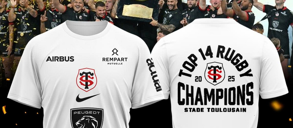 Stade Toulousain Champions 2025 White Shirt