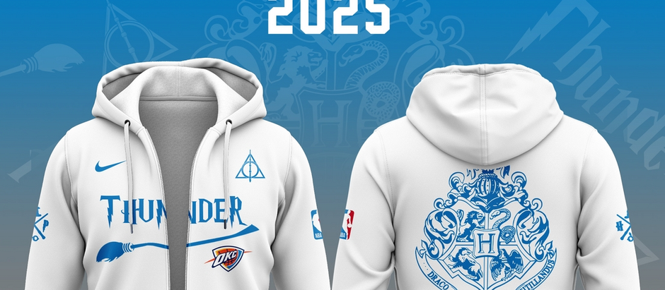 OKC Thunder x Harry Potter Night 2025 White Hoodie