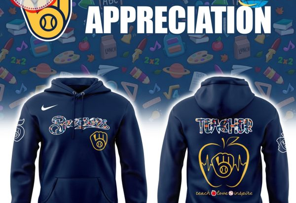Milwaukee Brewers 2025 Teacher Night Navy Hoodie, Long Pants