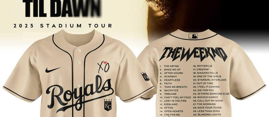 Kansas City Royals x The Weeknd After Hours Til Dawn Baseball Jersey