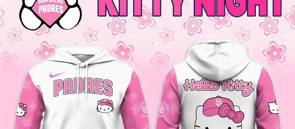 San Diego Padres x Hello Kitty Pink Hoodie, Long Pants
