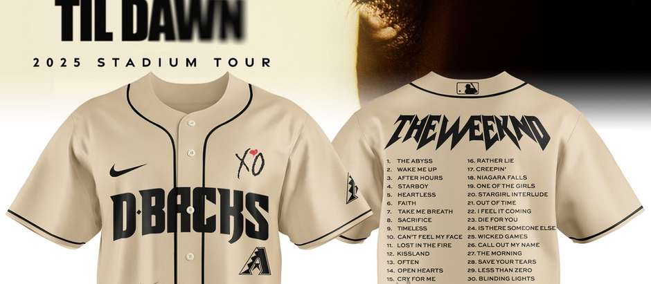 Arizona Diamondbacks x The Weeknd After Hours Til Dawn Baseball Jersey