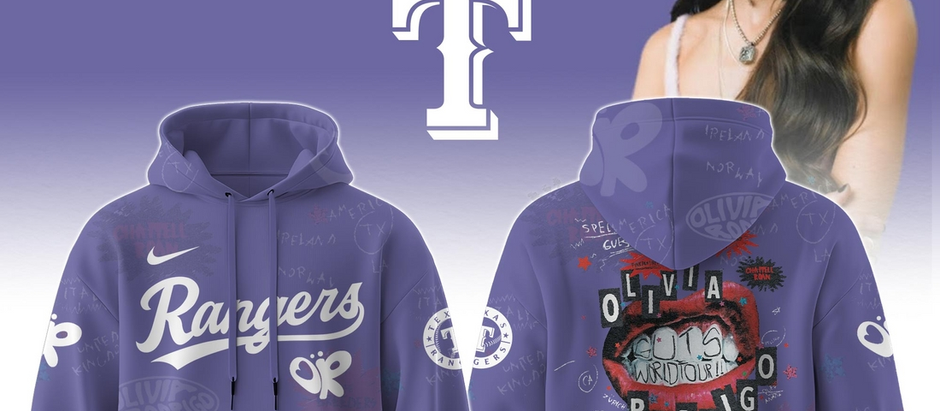 Texas Rangers MLB x Olivia Rodrigo Guts World Tour Hoodie