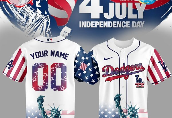 Los Angeles Dodgers Custom Independence Day Baseball Jersey