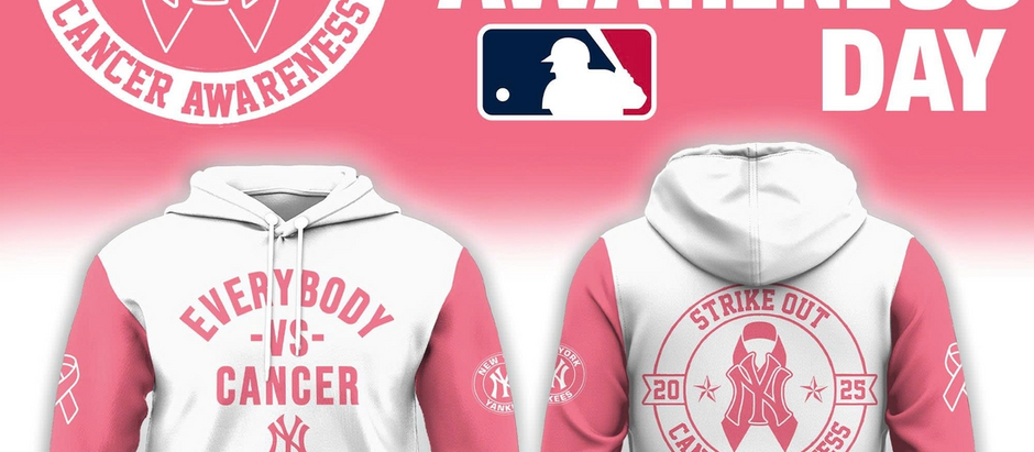Yankees Everybody vs Cancer Hoodie Pink Hoodie