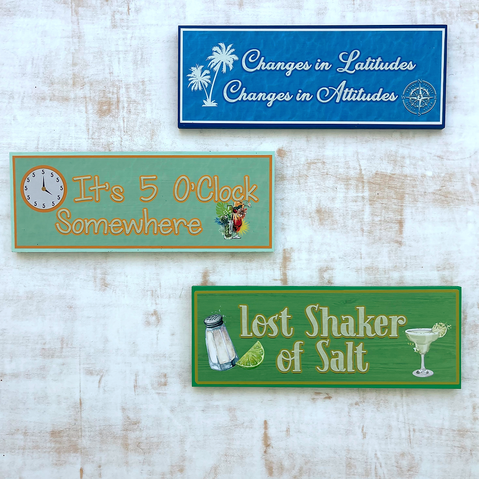 Island Vibes Collection: Handcrafted Signs Inspired by Jimmy