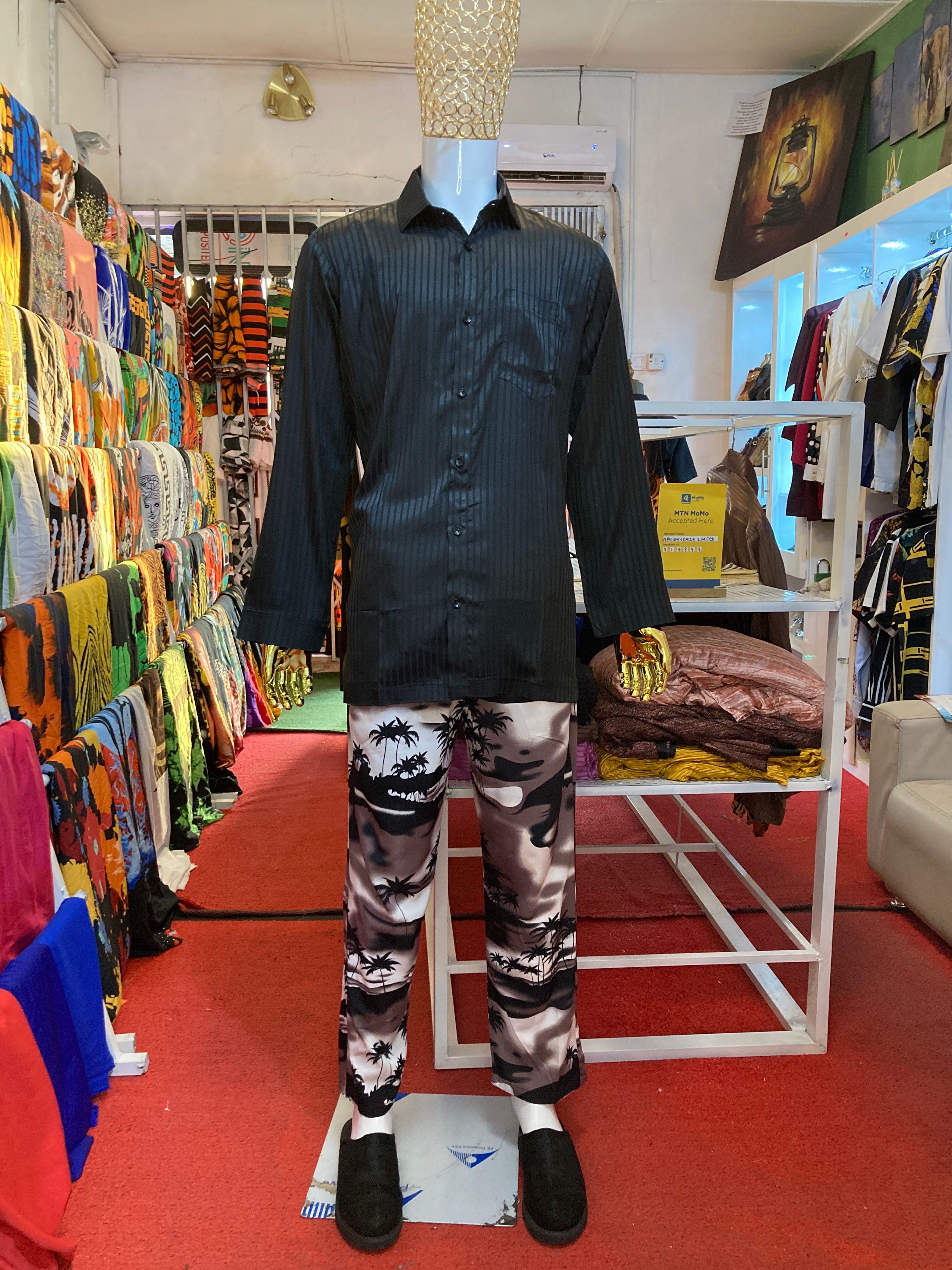 Beach trouser with black top 