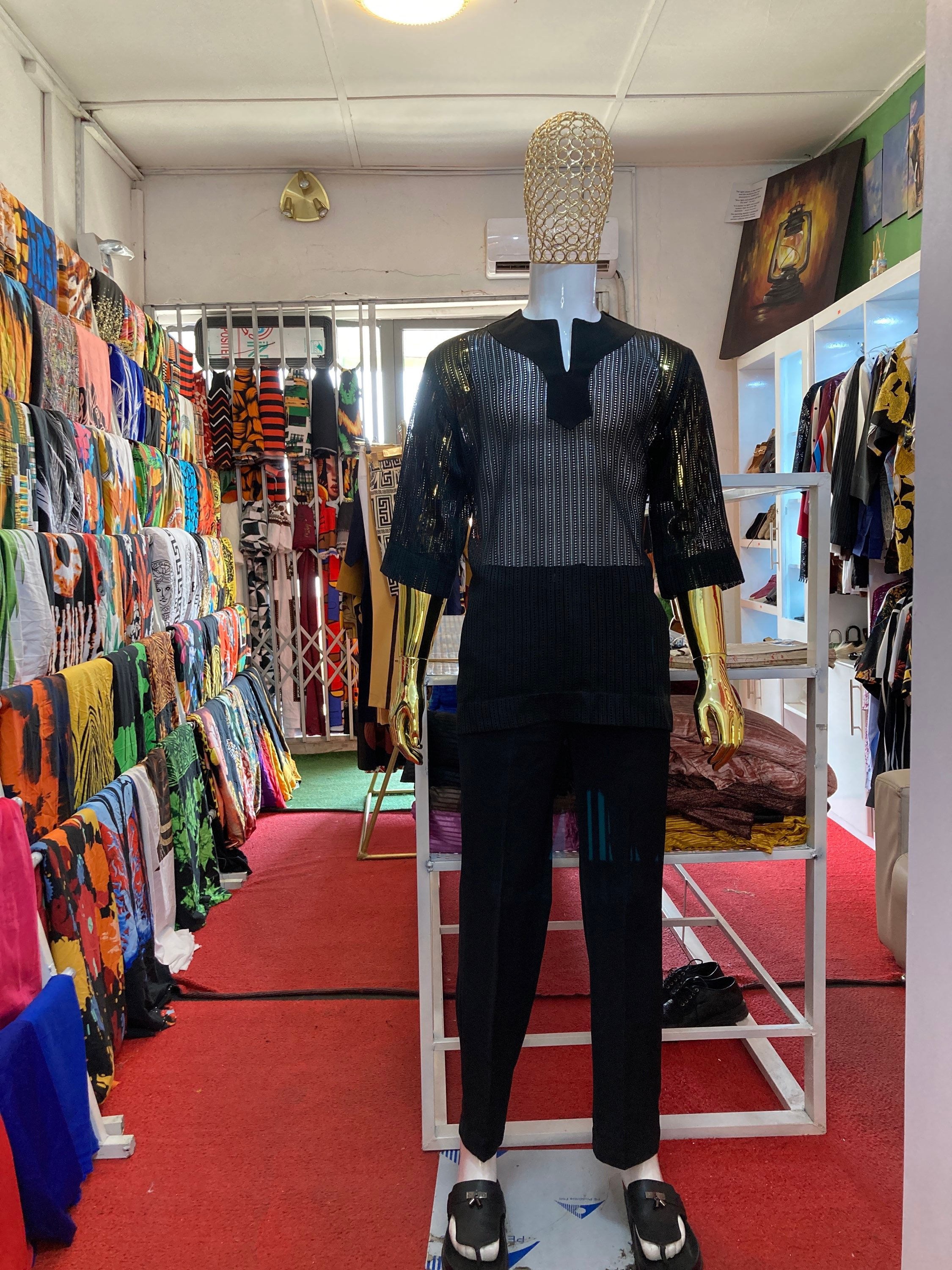 Two pieces with net top 