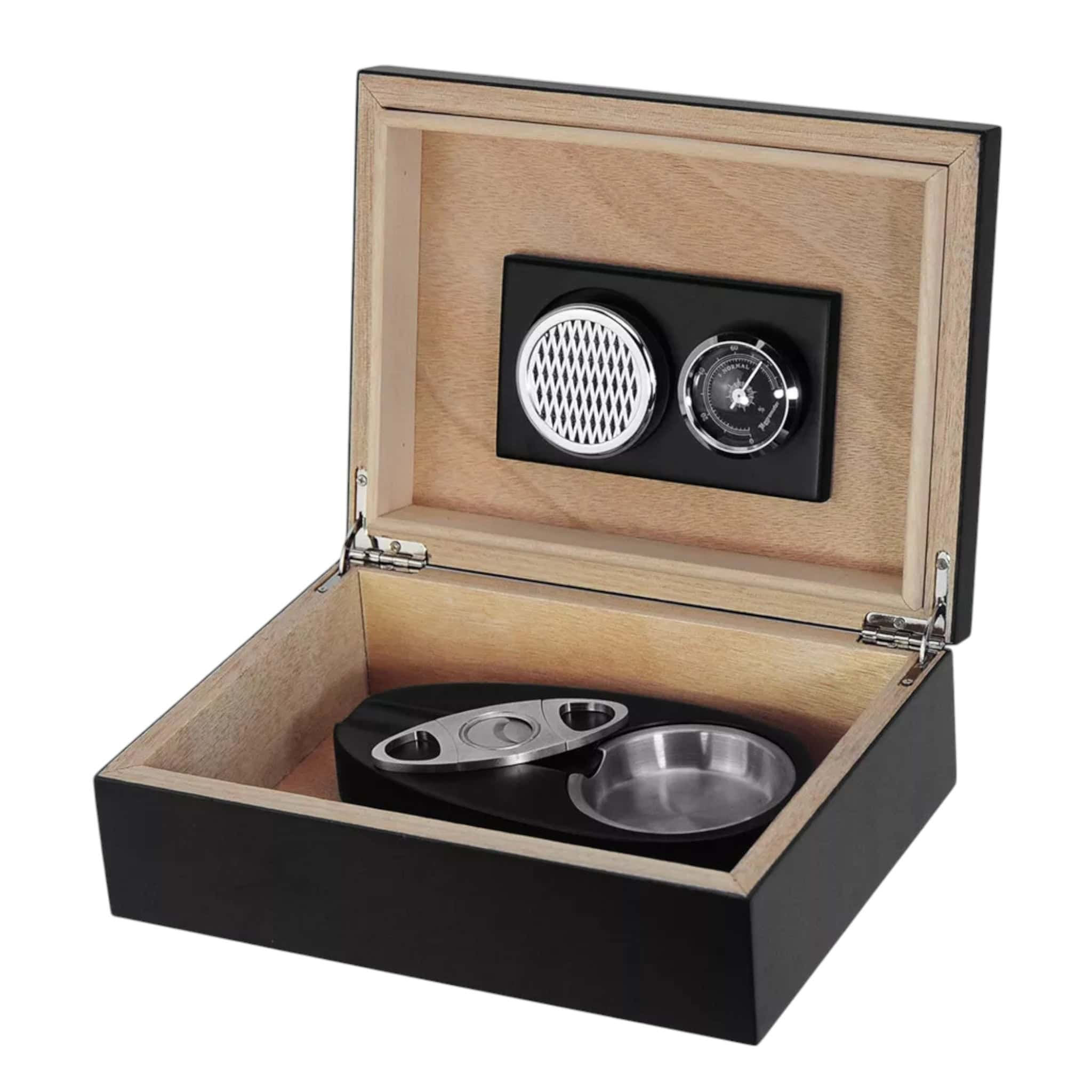 Cigar Humidor – Black with Accessories