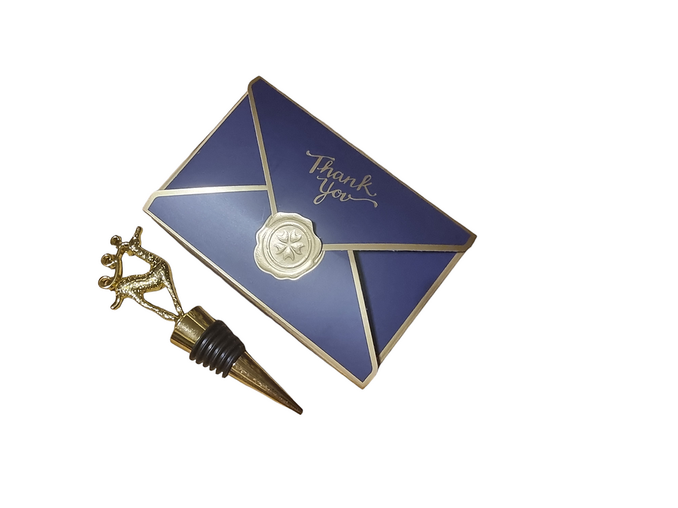 Miniaturebillede: 1 Vinprop i gyldent i en eksklusiv royal æske