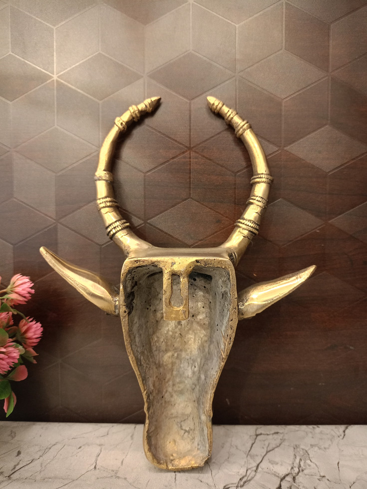 Brass Bull Head Wall Mount 10'