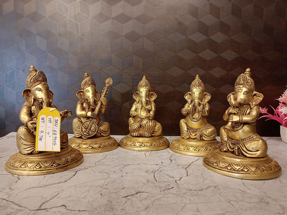 Brass Ganesha Music set