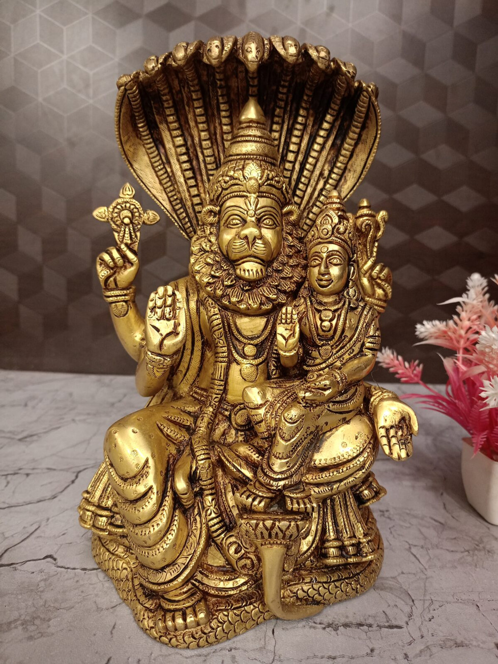 Brass Lakshmi Narshimar Idol