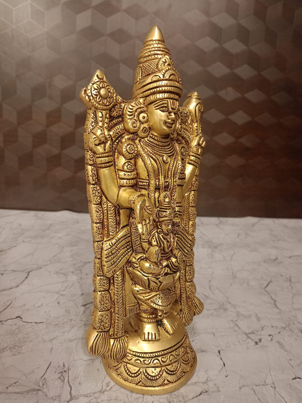 Brass Perumal Statue 12″ For Pooja