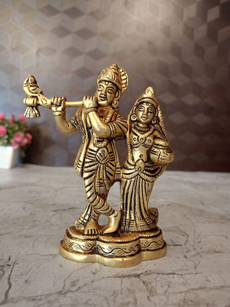 Brass Radha Krishna Idol