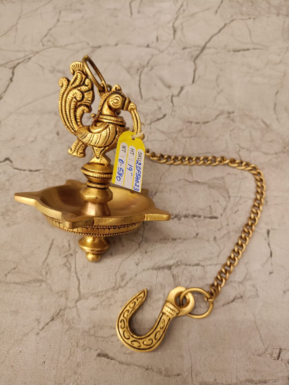 Brass Annam Five Face Hanging Diya