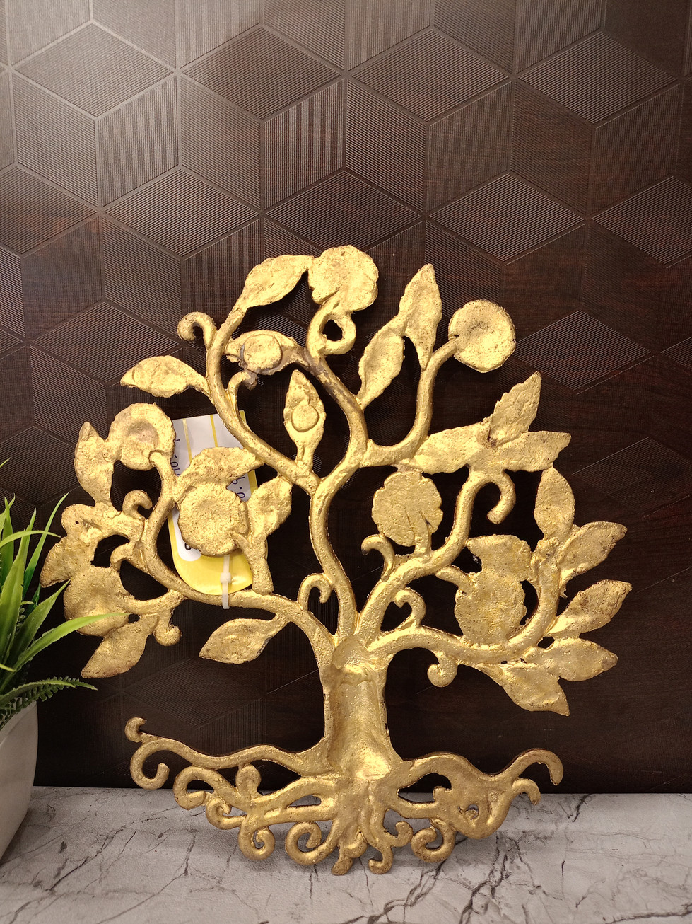 Brass kalpavriksha Tree Wall Mount 10"
