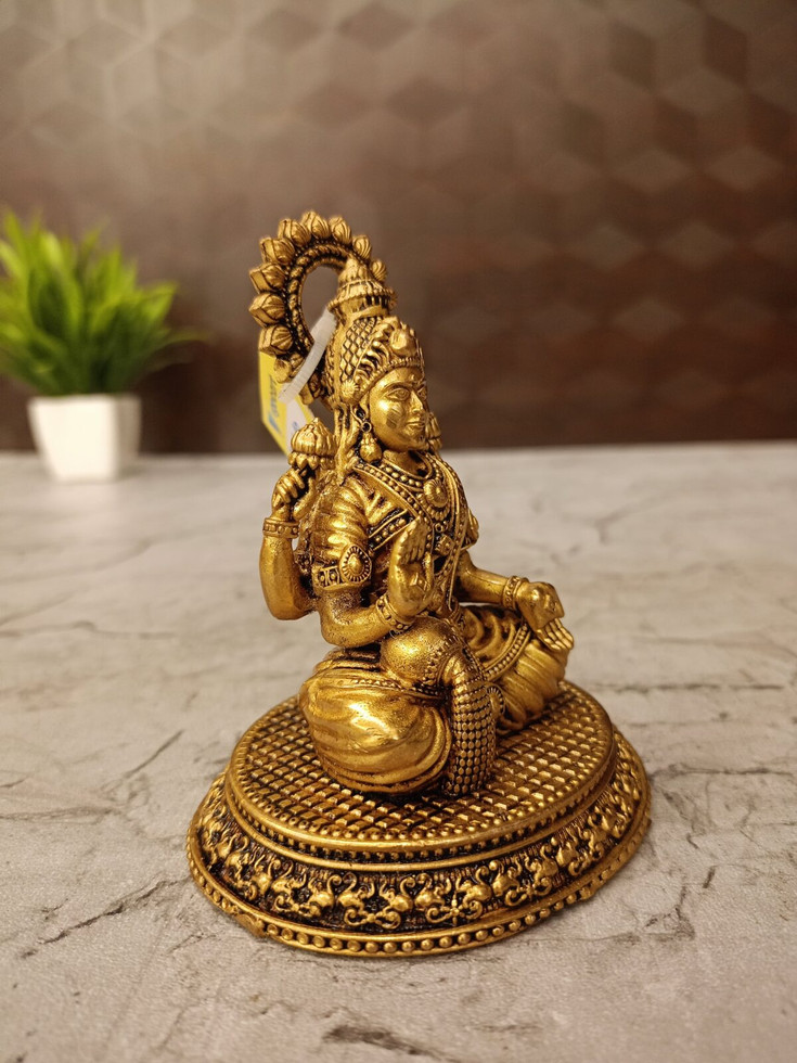 Brass Fine Art Lakshmi on Oval Base with coins pot
