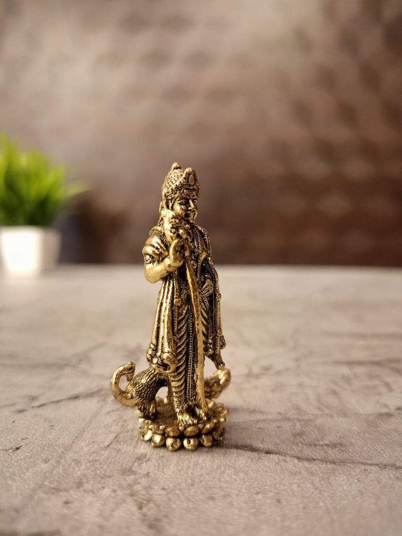 Brass Fine art Murugan on Lotus