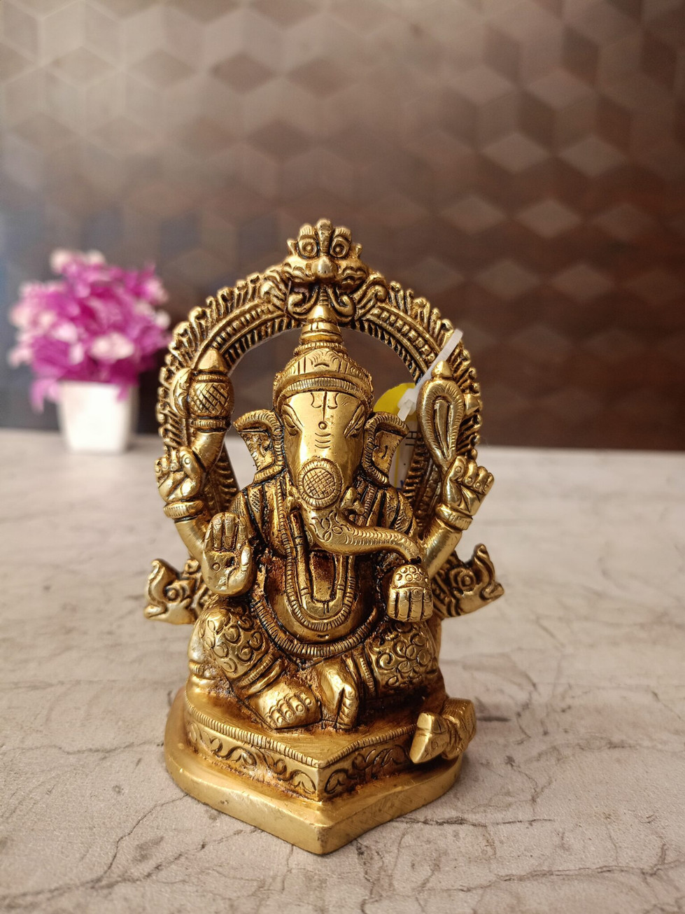 Brass Arch Ganesha Statue