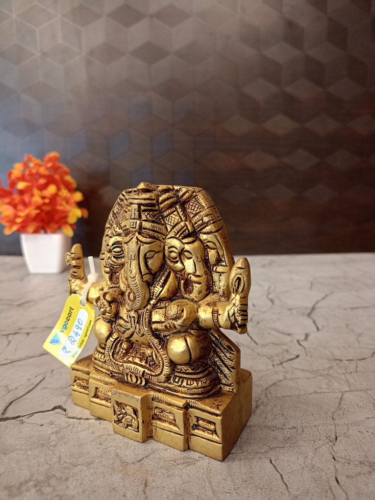 Brass Panjamuga Ganesha 4″