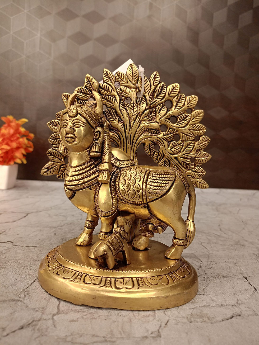 Brass Tree Kamadhenu Idol 7”