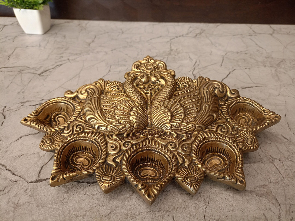 Brass Designer Diya- 10.5″