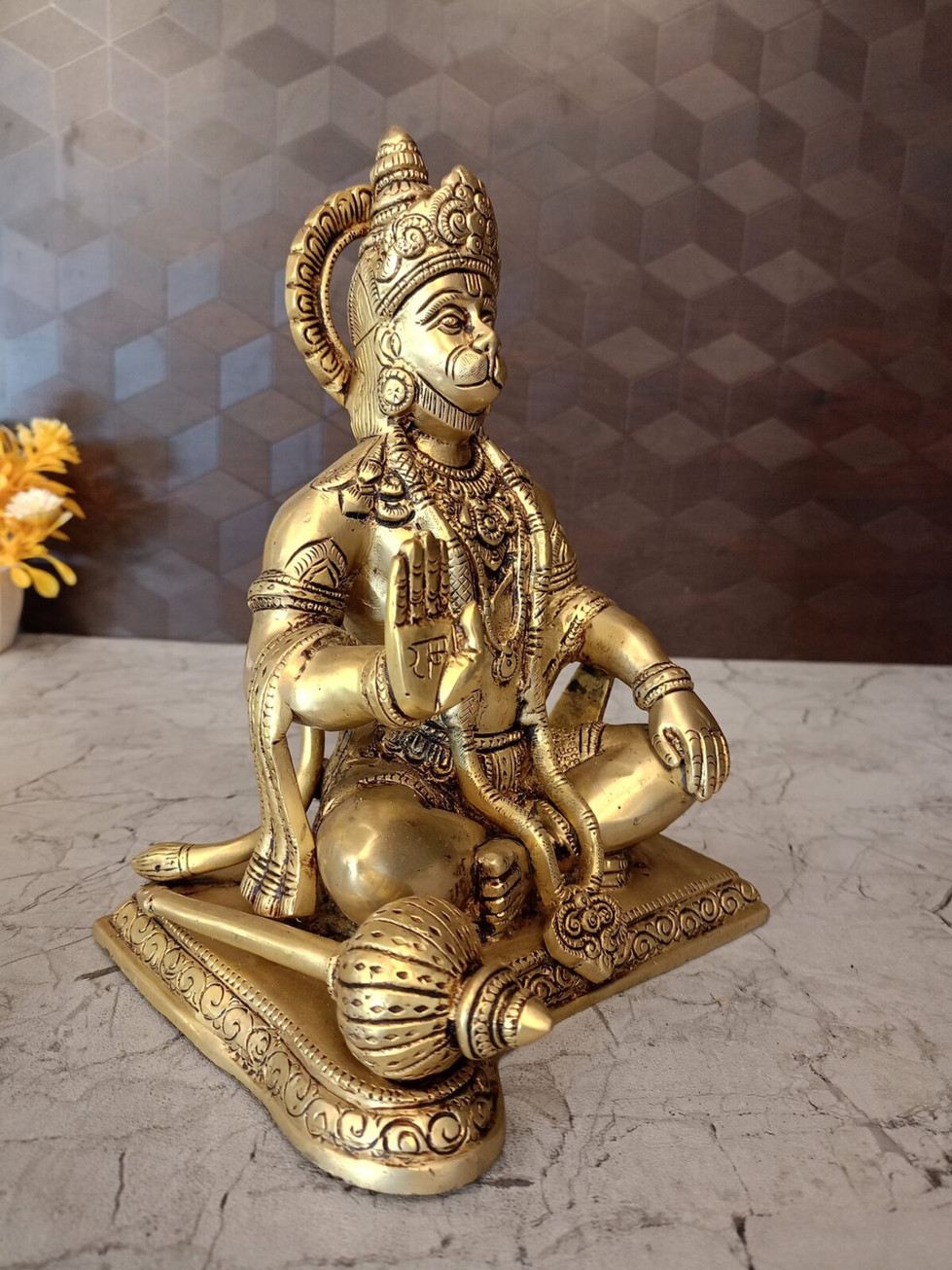 Brass Lord Hanuman Idol
