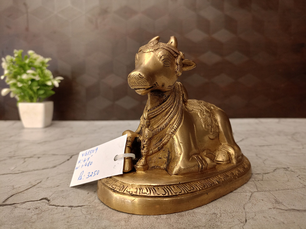 Brass Nandhi Idol For Pooja 4.5"