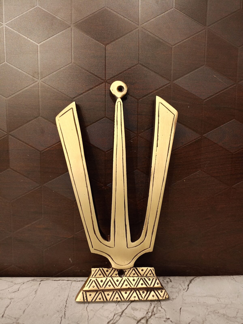 Brass Perumal Nammam Wall Mount