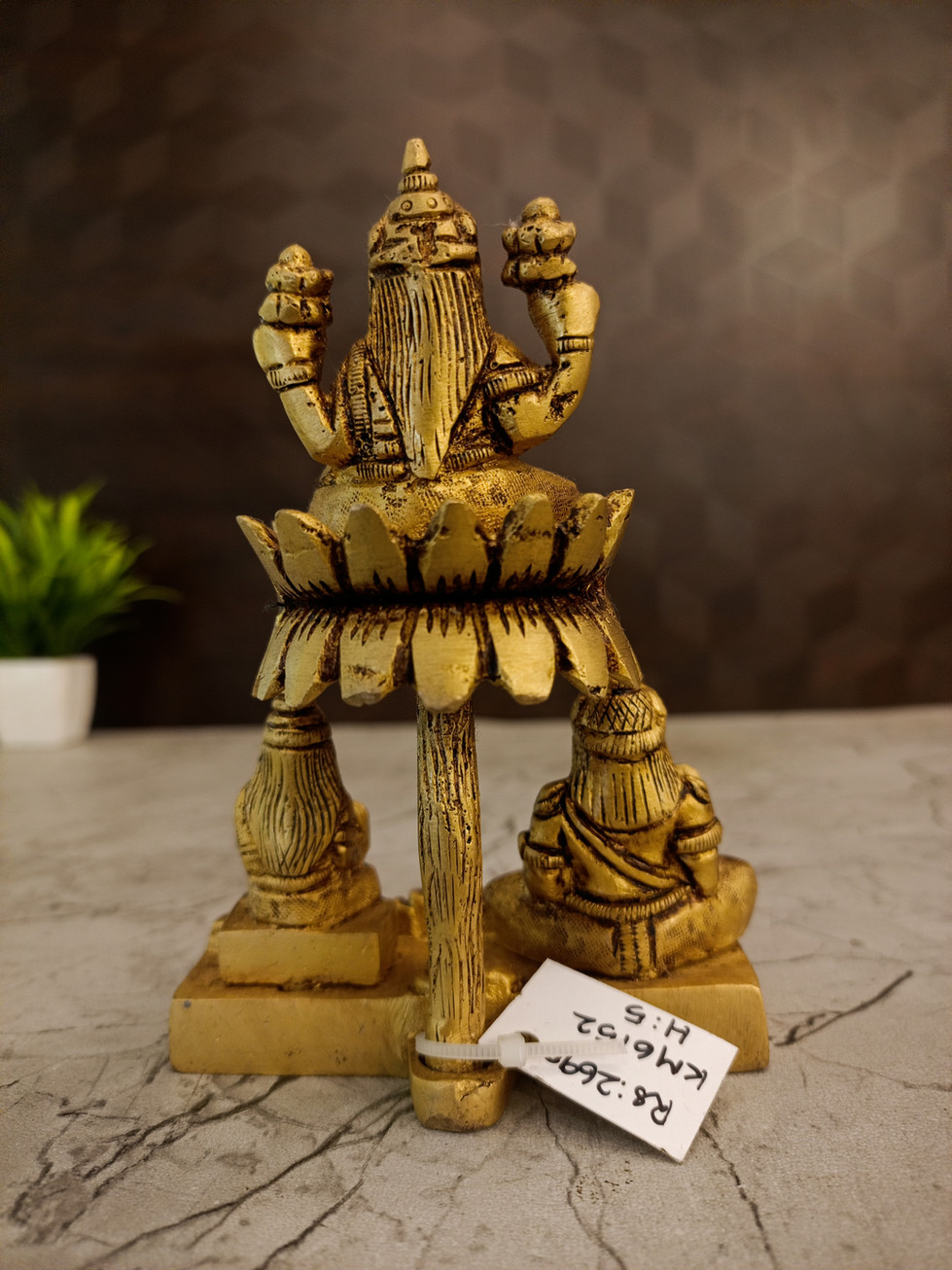 Brass Lakshmi Kuberar Idol 5"