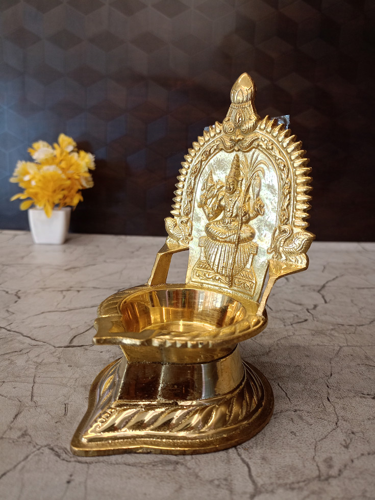 Brass Kamakshi Diya 6''