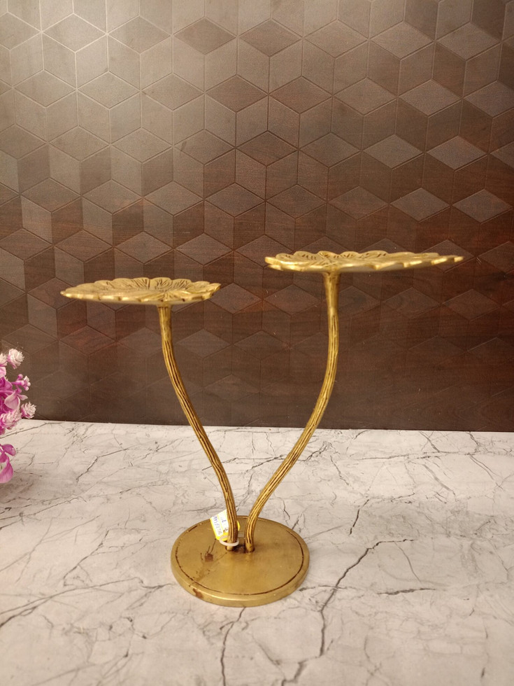 Brass Lotus Leaf Home Decor 8″