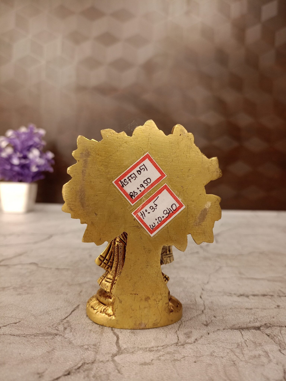 Buy Brass Radha Krishna with Tree Statue 3.5″