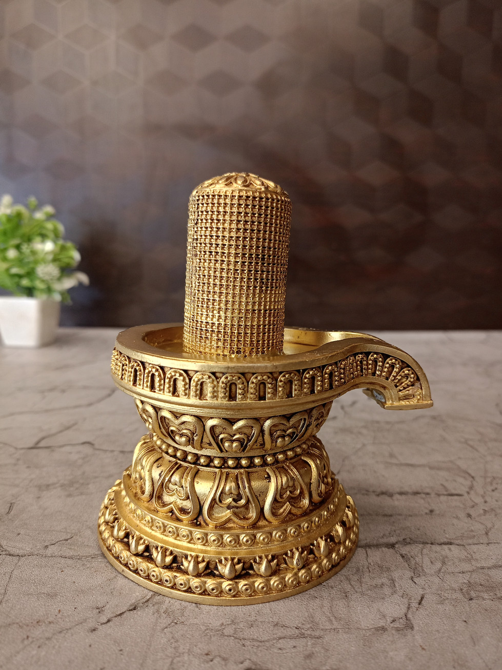 Brass Fine Art 1008 Shivalingam Idol 5"