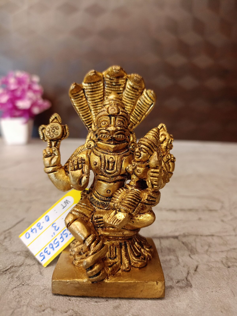 Brass Lakshmi Narashimar Idol