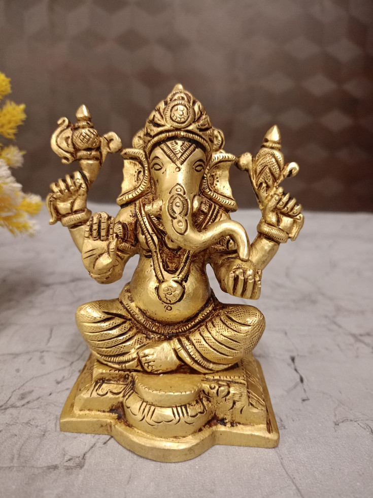 Brass Ganesha Idol