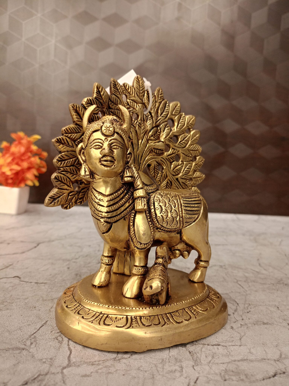 Brass Tree Kamadhenu Idol 7”