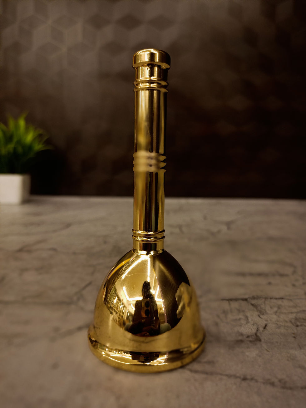 Brass Plain Pooja Hand Bell 4.5"