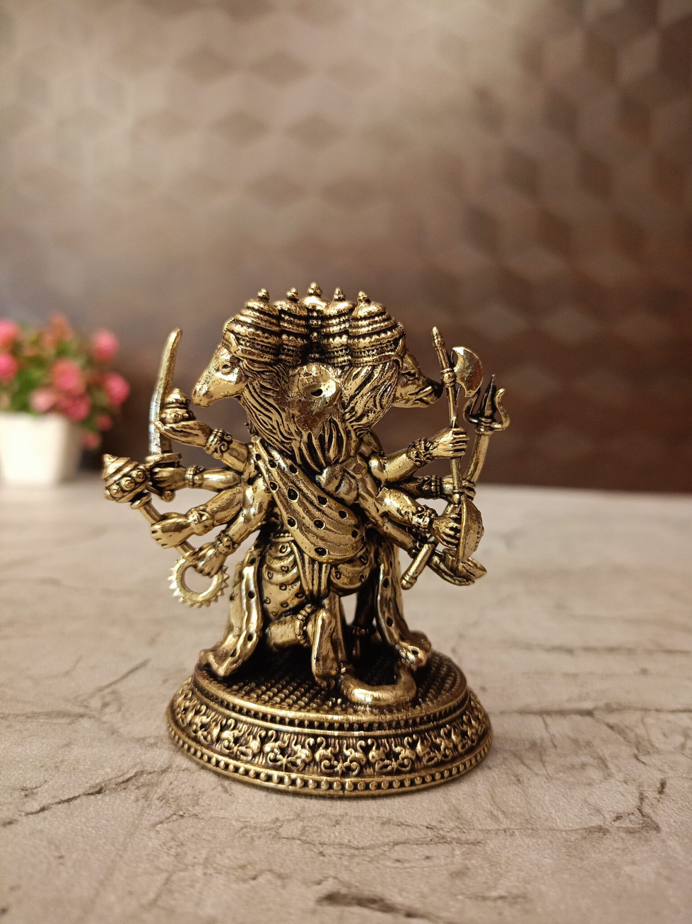 Brass Fine Art Panchamuga Hanuman Idol