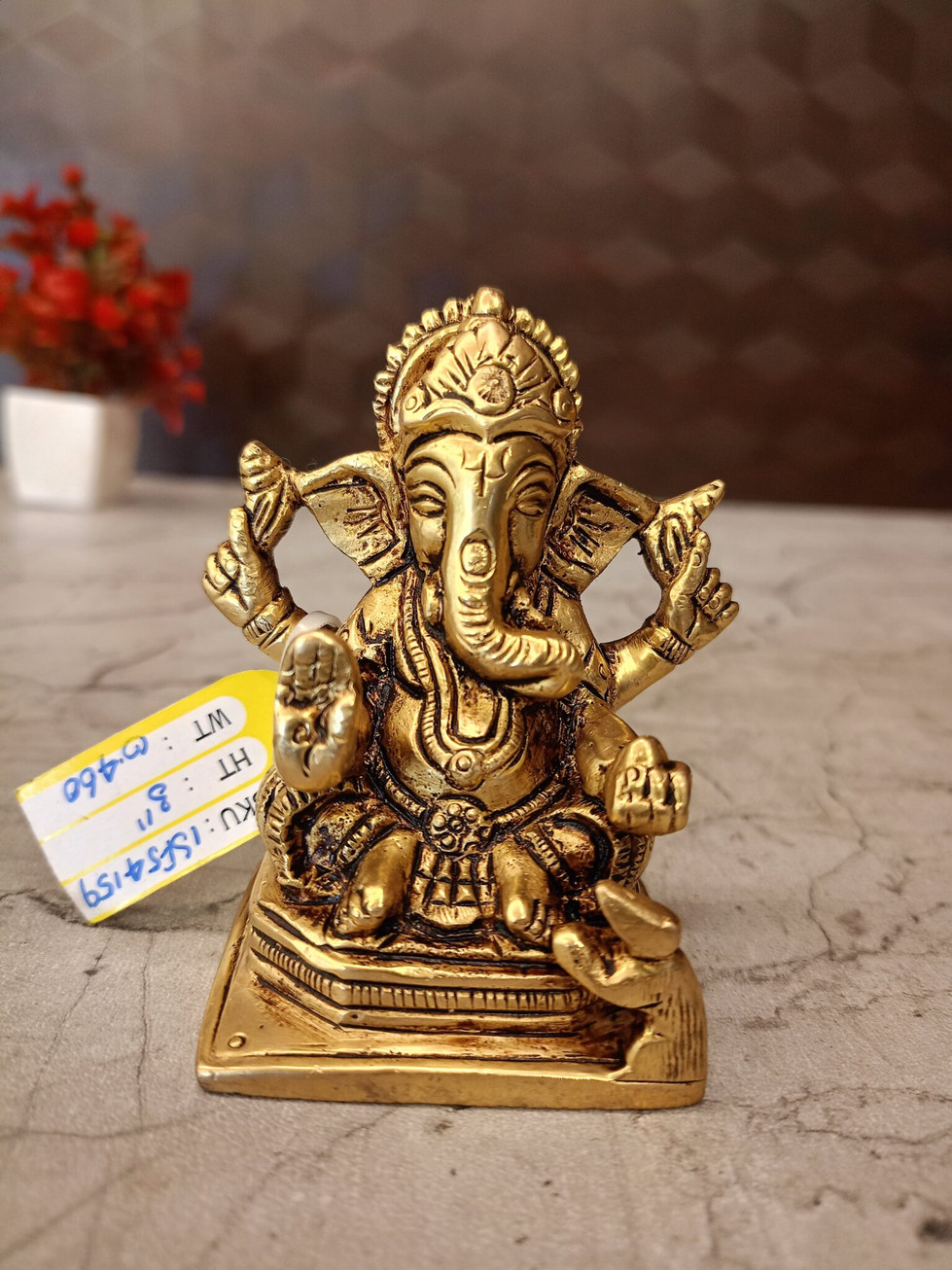 Brass Ganesha Idol Well Designed