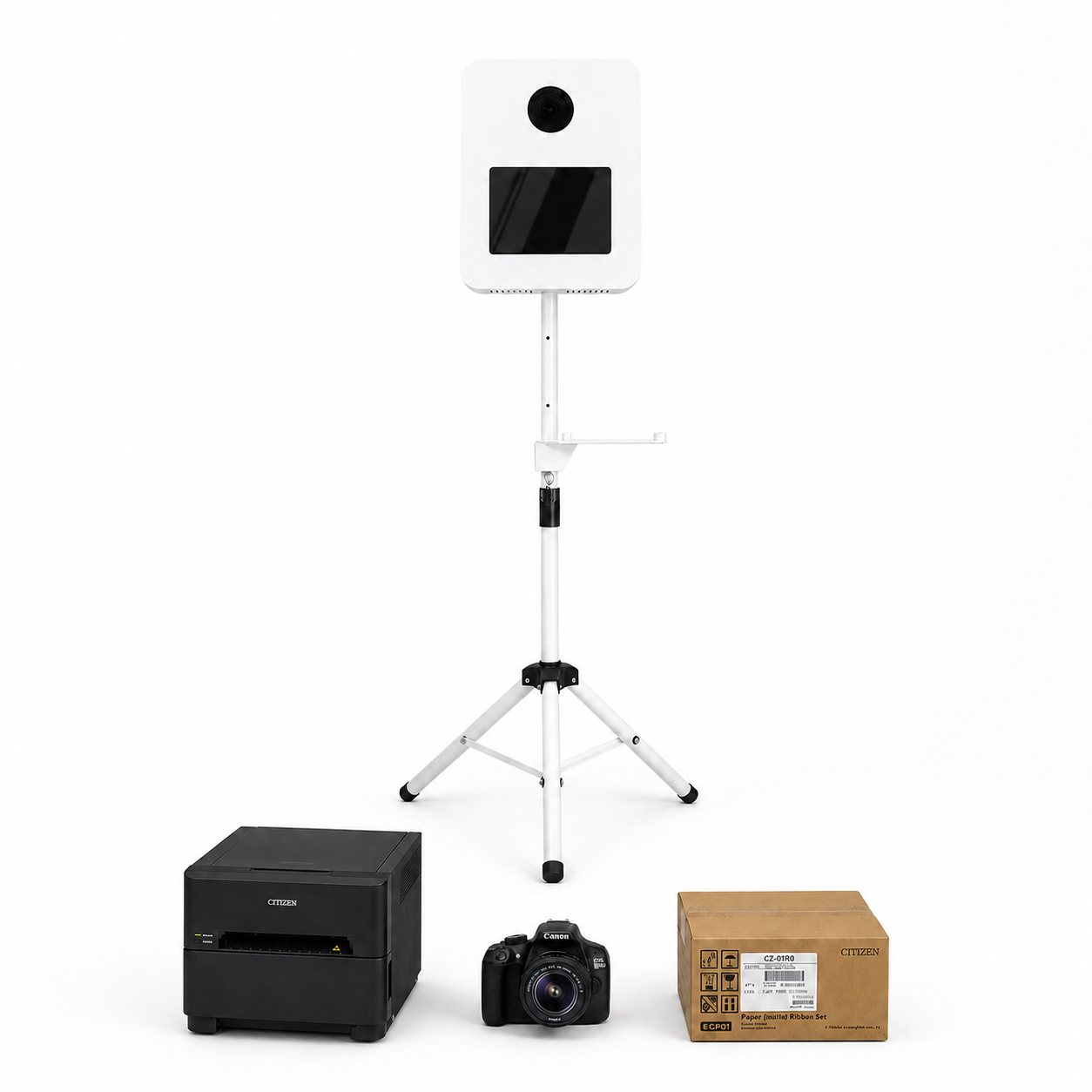Weißes Stativ All-in-One-Fotostudio