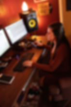 Lora Bidner Screen-composer in the Studio