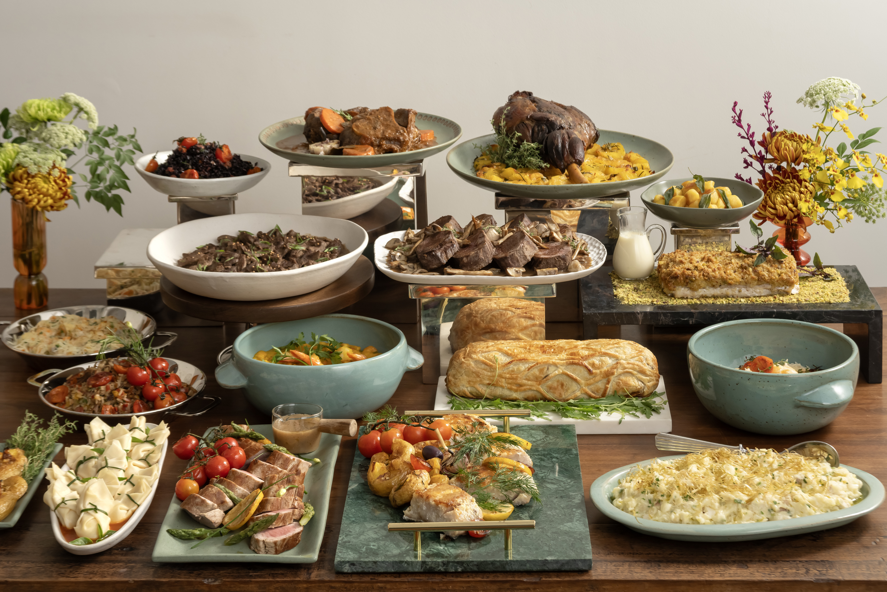Arranged Food and Objects