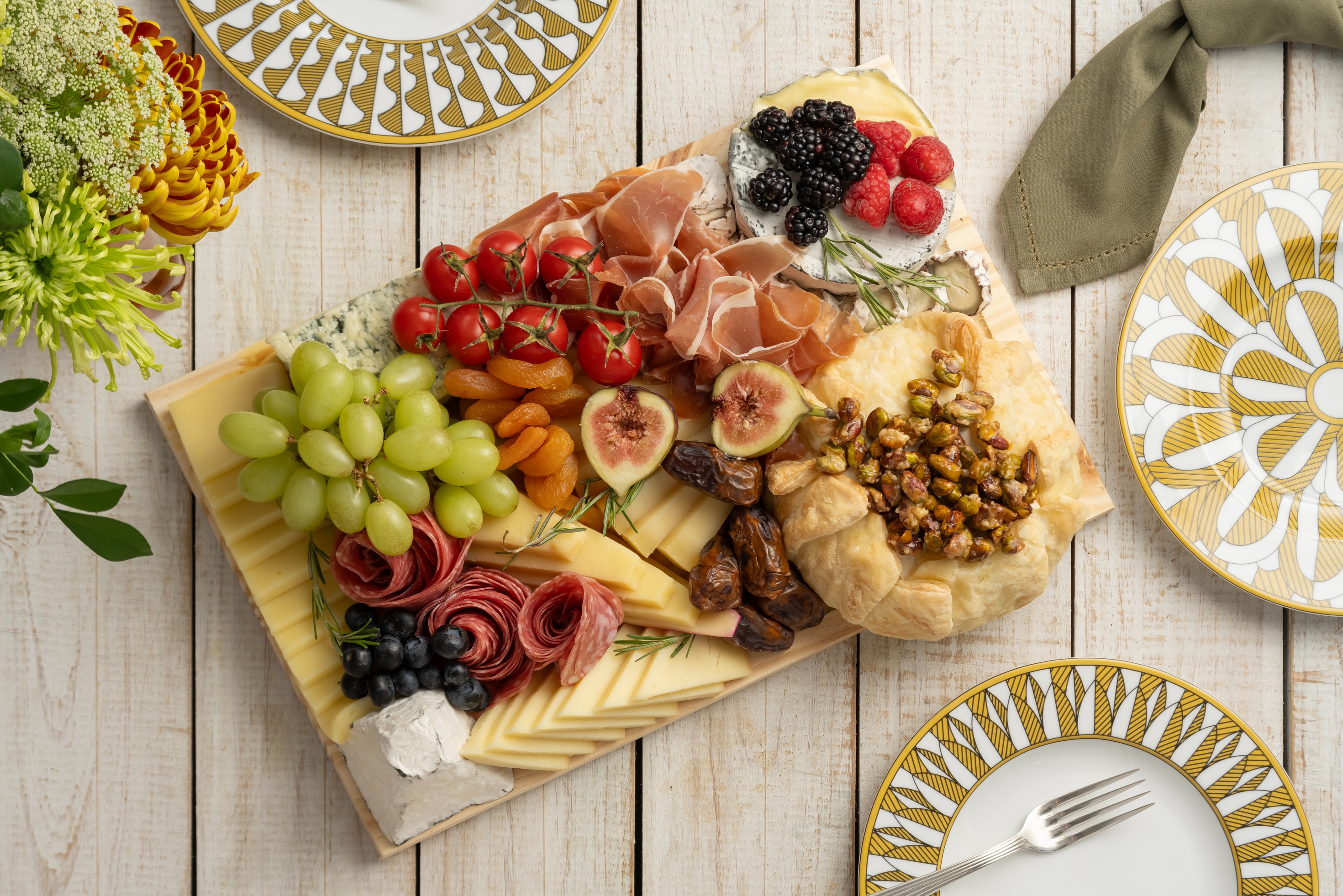 Arranged Food and Objects