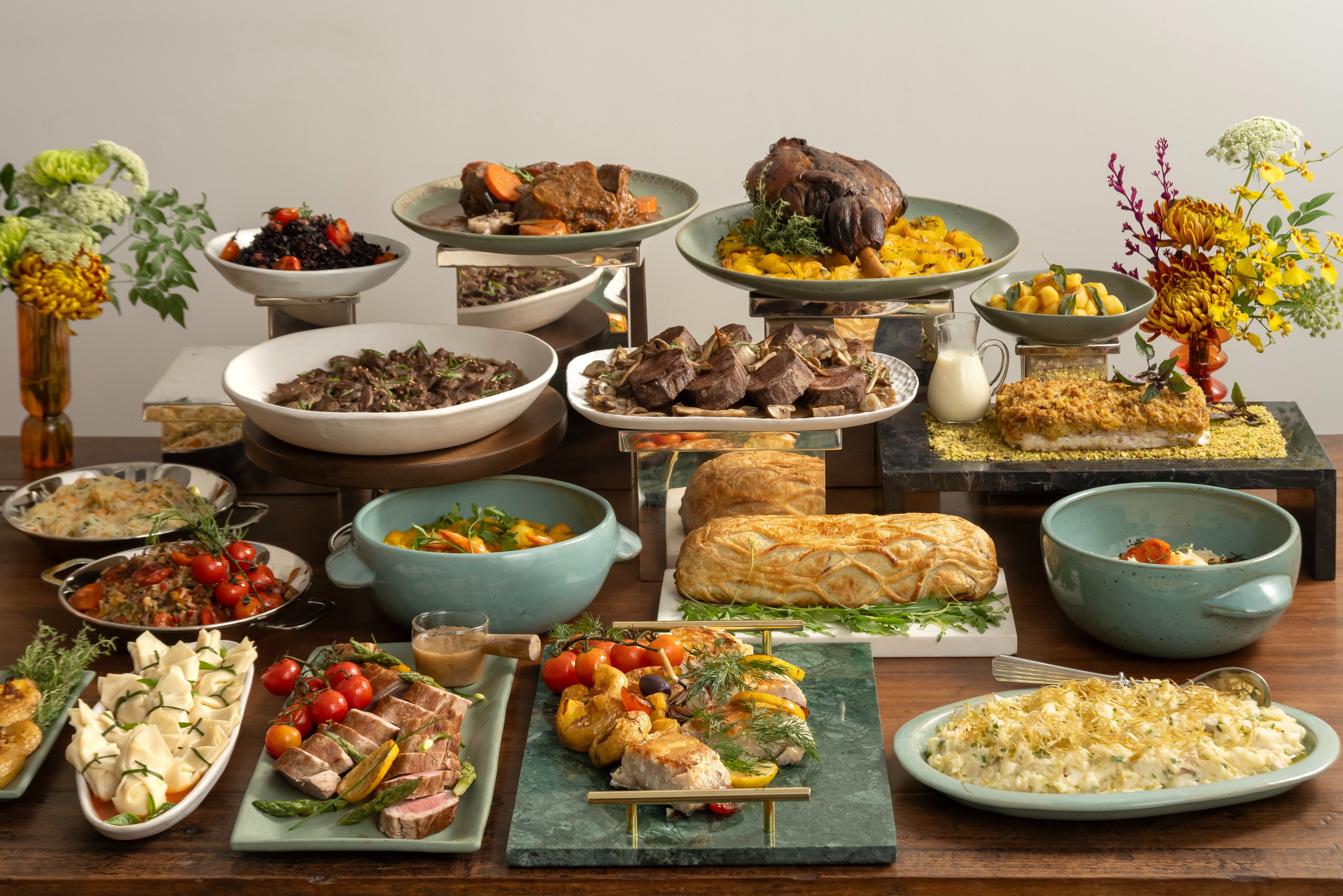 Arranged Food and Objects