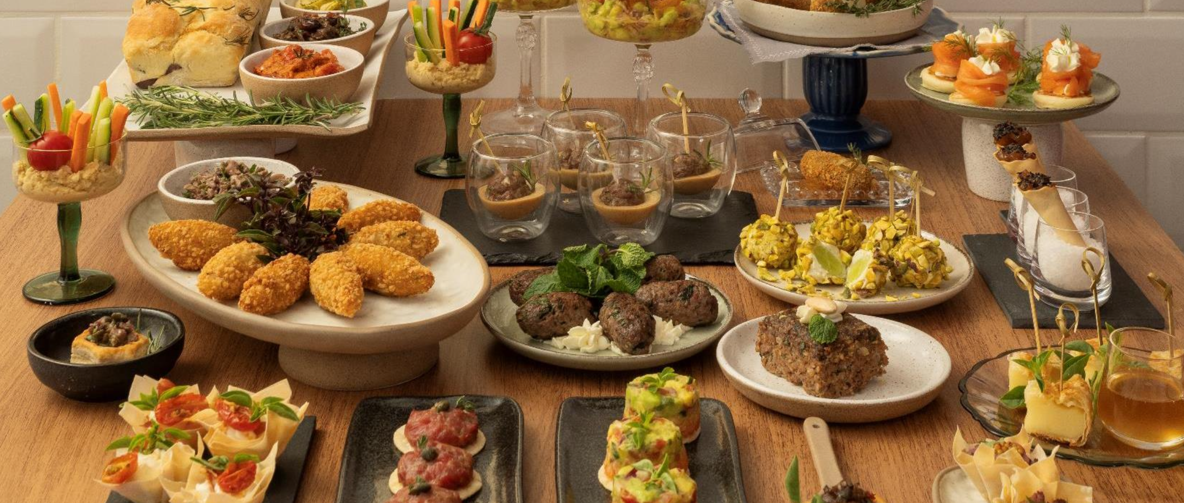 Arranged Food and Objects