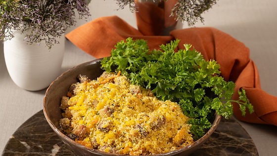 Farofa (bacon, cenoura, ovos) (500g)