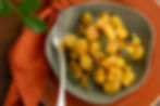 Nhoque de mandioquinha selado na  manteiga (1kg – serve 4 pessoas):
