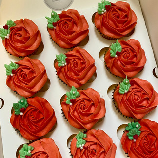 Dozen Rose cupcakes